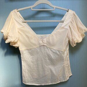 BCBG Max Azria Peasant Blouse • Ivory